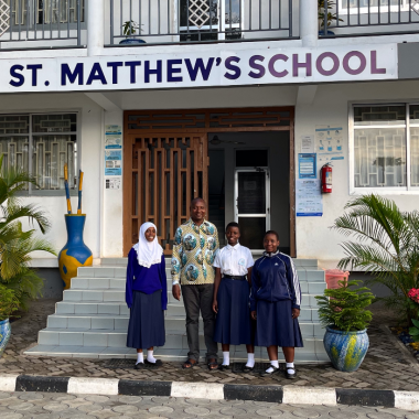 Bezoek aan de St. Matthew's school