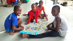 The kids love playing games and doing puzzles. We regularly receive new games and puzzles from visit